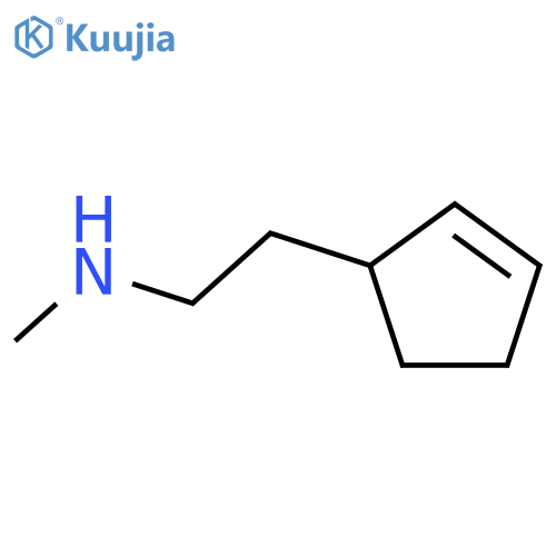 2-Cyclopentene-1-ethanamine, N-methyl-, (±)- structure