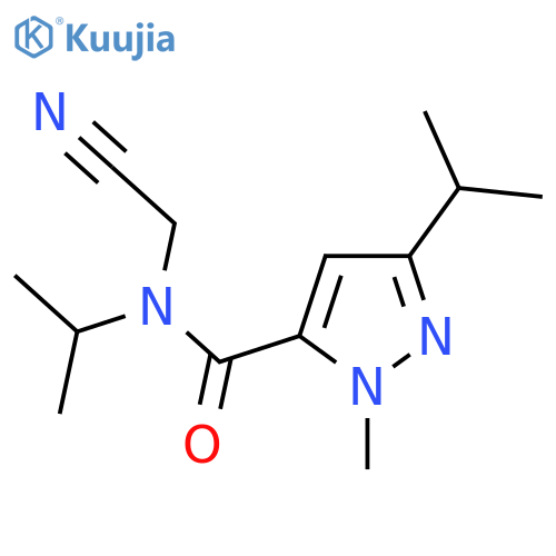 N-(cyanomethyl)-1-methyl-N,3-bis(propan-2-yl)-1H-pyrazole-5-carboxamide structure