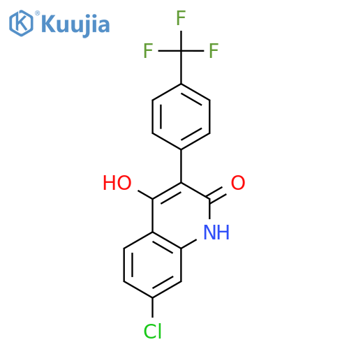 7-chloro-4-hydroxy-3-(4-trifluoromethylphenyl)-2(1H)-quinolone structure