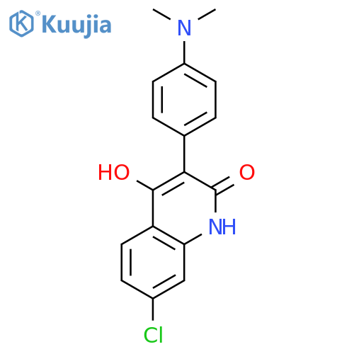 7-chloro-3-(4-dimethylaminophenyl)-4-hydroxy-2(1H)-quinolone structure