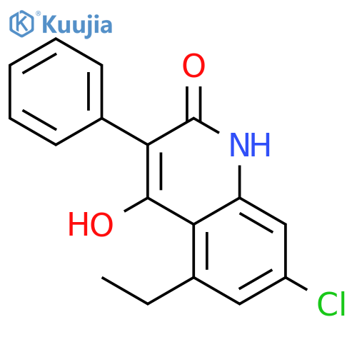2(1H)-Quinolinone, 7-chloro-5-ethyl-4-hydroxy-3-phenyl- structure