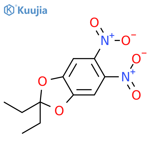 1,3-Benzodioxole, 2,2-diethyl-5,6-dinitro- structure