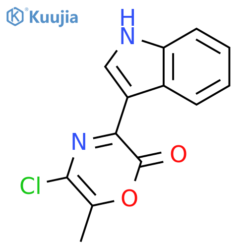 2H-1,4-Oxazin-2-one, 5-chloro-3-(1H-indol-3-yl)-6-methyl- structure