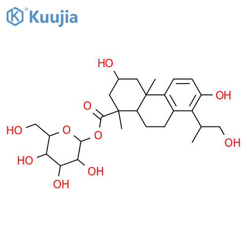 2,13,16-Trihydroxy-8,11,13-totaratrien-19-oic acid; (2α,15ξ)-form, 19-O-β-D-Glucopyranosyl ester structure