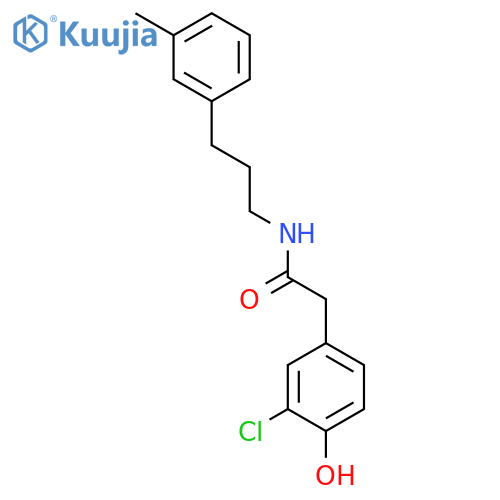 Benzeneacetamide, 3-chloro-4-hydroxy-N-[3-(3-methylphenyl)propyl]- structure