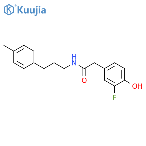Benzeneacetamide, 3-fluoro-4-hydroxy-N-[3-(4-methylphenyl)propyl]- structure