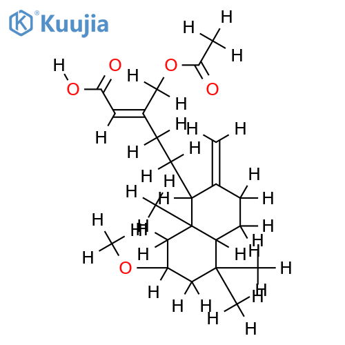 2beta-methoxy-16-acetoxy-ent-labda-8(17),13Z-dien-15-oic acid structure