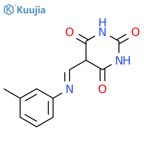 2,4,6(1H,3H,5H)-Pyrimidinetrione, 5-[[(3-methylphenyl)imino]methyl]- structure