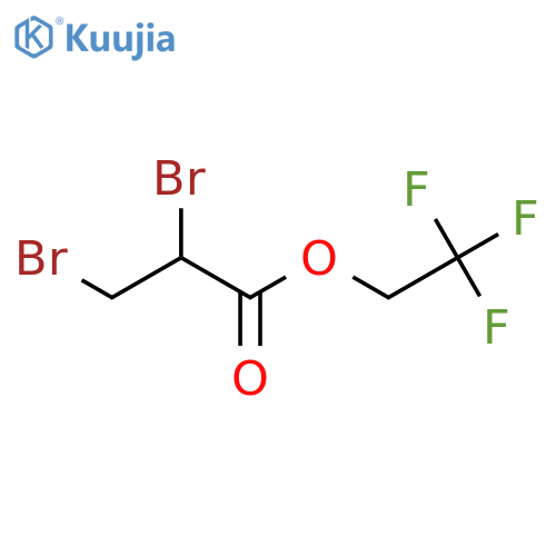 Propanoic acid, 2,3-dibromo-, 2,2,2-trifluoroethyl ester structure