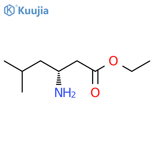 HEXANOIC ACID, 3-AMINO-5-METHYL-, ETHYL ESTER, (R)- structure