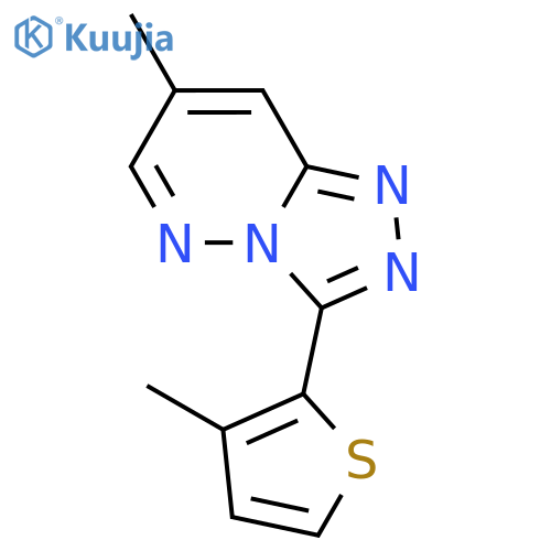 1,2,4-Triazolo[4,3-b]pyridazine, 7-methyl-3-(3-methyl-2-thienyl)- structure