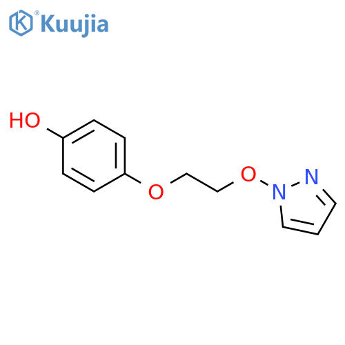 PHENOL, 4-[2-(1H-PYRAZOL-1-YLOXY)ETHOXY]- structure
