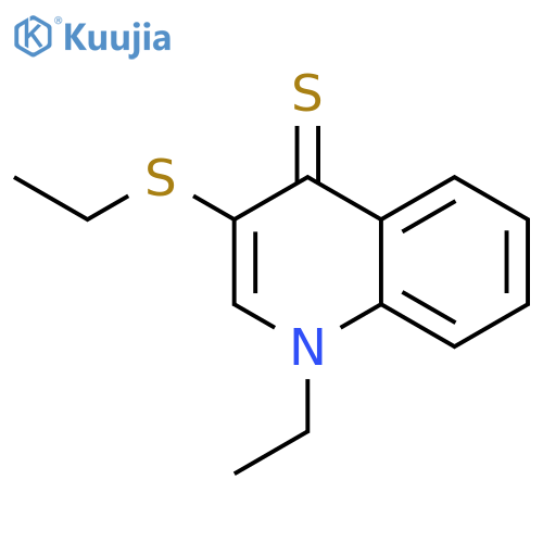 4(1H)-Quinolinethione, 1-ethyl-3-(ethylthio)- structure