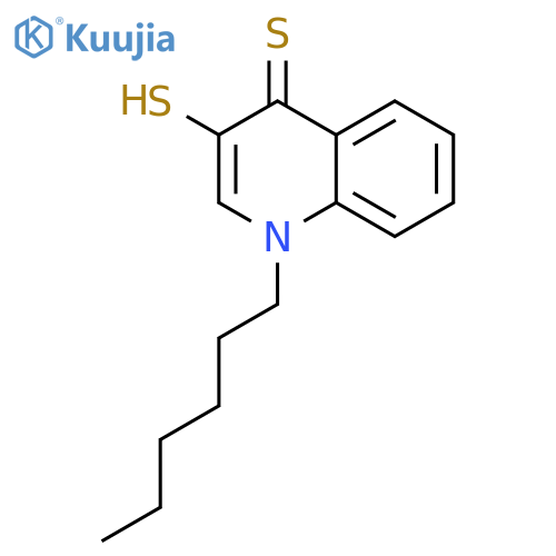 4(1H)-Quinolinethione, 1-hexyl-3-mercapto- structure