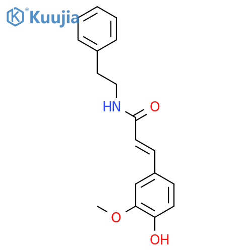 (E)-3-(4-hydroxy-3-methoxyphenyl)-N-phenethylacrylamide structure