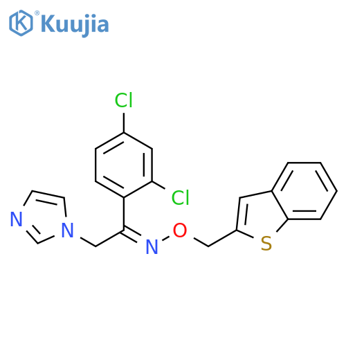 Ethanone, 1-(2,4-dichlorophenyl)-2-(1H-imidazol-1-yl)-,O-(benzo[b]thien-2-ylmethyl)oxime, (E)- structure