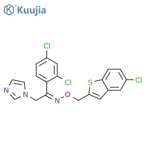 Ethanone, 1-(2,4-dichlorophenyl)-2-(1H-imidazol-1-yl)-,O-[(5-chlorobenzo[b]thien-2-yl)methyl]oxime, (E)- structure