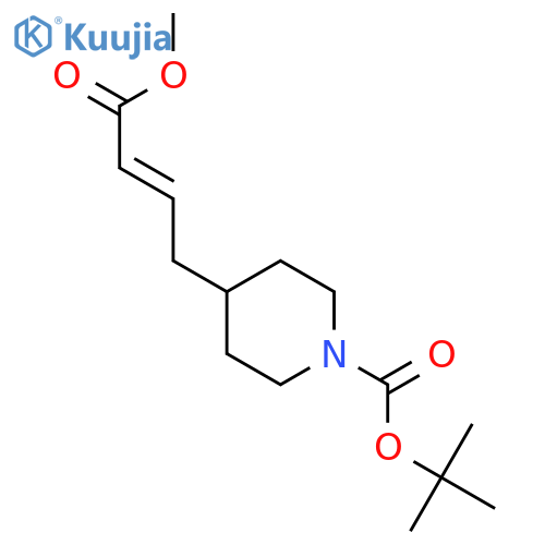 tert-Butyl (E)-4-(4-methoxy-4-oxobut-2-en-1-yl)piperidine-1-carboxylate structure