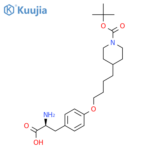 L-TYROSINE, O-[4-[1-[(1,1-DIMETHYLETHOXY)CARBONYL]-4-PIPERIDINYL]BUTYL]- structure