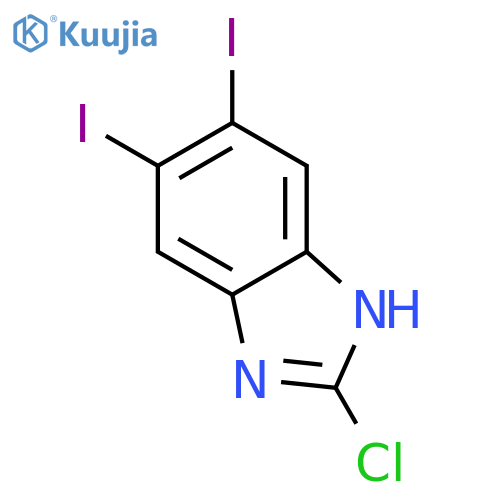 1H-Benzimidazole, 2-chloro-5,6-diiodo- structure