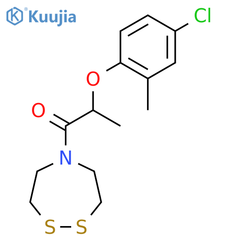 2-(4-Chloro-2-methylphenoxy)-1-(1,2,5-dithiazepan-5-yl)propan-1-one structure