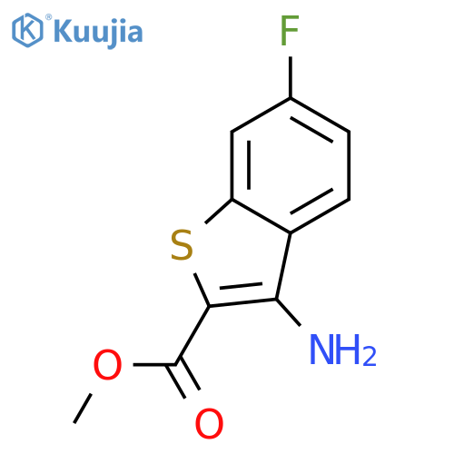 Benzo[b]thiophene-2-carboxylicacid, 3-amino-6-fluoro-, methyl ester structure