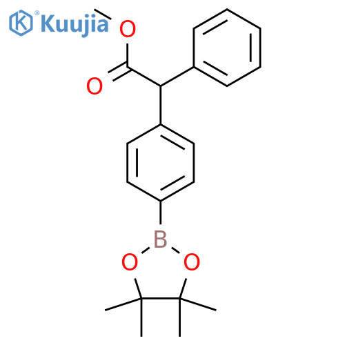 alpha-Phenyl,alpha-(p-(4,4,5,5-tetramethyl-1,3,2-dioxaborolane-2-yl)phenyl)acetic acid methyl ester structure