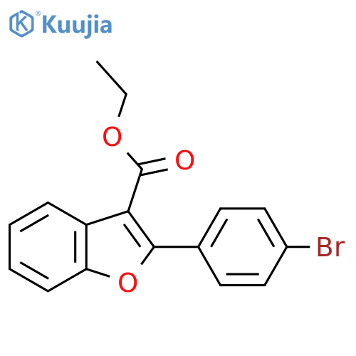 Ethyl 2-(4-bromophenyl)-1-benzofuran-3-carboxylate structure
