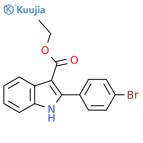 Ethyl 2-(4-bromophenyl)-1H-indole-3-carboxylate structure