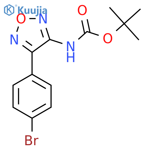 tert-butyl N-4-(4-bromophenyl)-1,2,5-oxadiazol-3-ylcarbamate structure