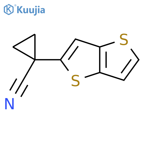 1-(THIENO[3,2-B]THIOPHEN-2-YL)CYCLOPROPANE-1-CARBONITRILE structure