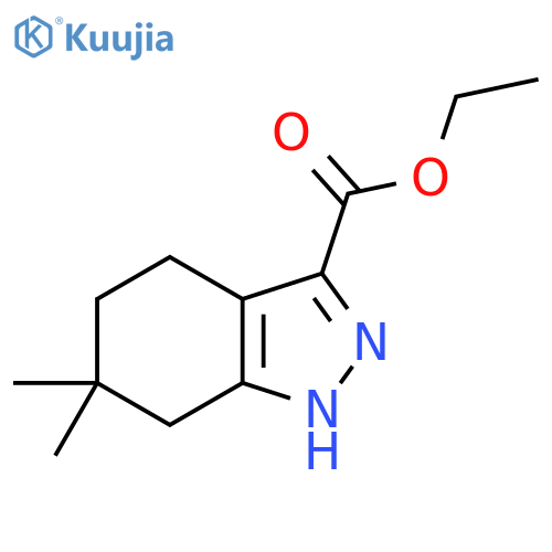ethyl 6,6-dimethyl-4,5,6,7-tetrahydro-1H-indazole-3-carboxylate structure
