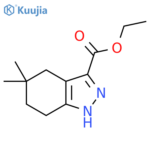 ethyl 5,5-dimethyl-4,5,6,7-tetrahydro-1H-indazole-3-carboxylate structure