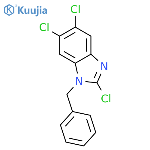 1H-Benzimidazole, 2,5,6-trichloro-1-(phenylmethyl)- structure