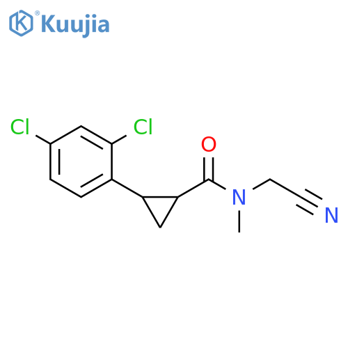 N-(cyanomethyl)-2-(2,4-dichlorophenyl)-N-methylcyclopropane-1-carboxamide structure