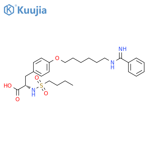 L-Tyrosine, N-(butylsulfonyl)-O-[6-[(iminophenylmethyl)amino]hexyl]- structure