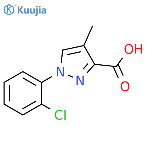 1-(2-chlorophenyl)-4-methyl-1H-pyrazole-3-carboxylic acid structure
