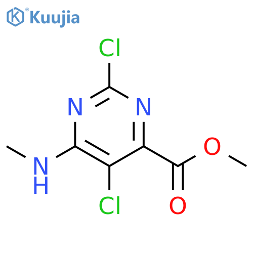 methyl 2,5-dichloro-6-(methylamino)pyrimidine-4-carboxylate structure
