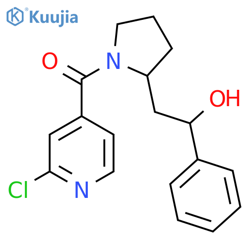 2-[1-(2-Chloropyridine-4-carbonyl)pyrrolidin-2-yl]-1-phenylethan-1-ol structure