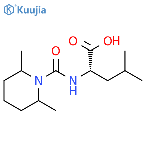 L-Leucine, N-[(2,6-dimethyl-1-piperidinyl)carbonyl]- structure