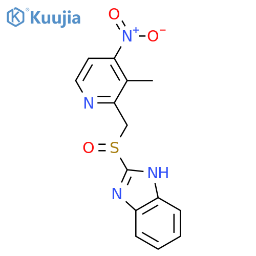 2-(3-Methyl-4-nitro-2-pyridinyl)methylsulfinyl-1H-benzimidazole structure