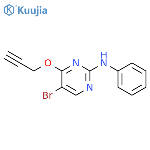 2-Pyrimidinamine, 5-bromo-N-phenyl-4-(2-propynyloxy)- structure
