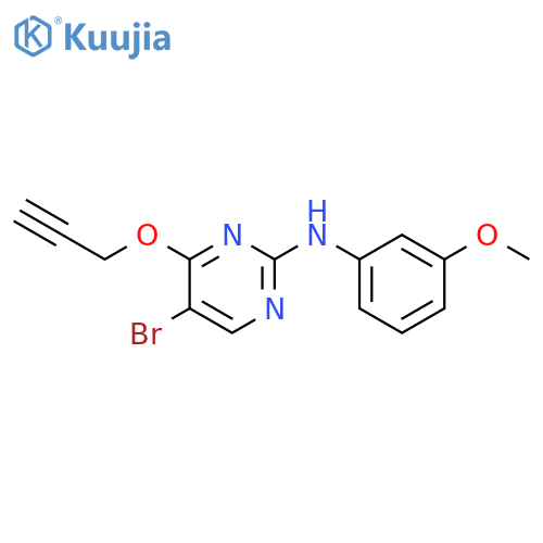 2-Pyrimidinamine, 5-bromo-N-(3-methoxyphenyl)-4-(2-propynyloxy)- structure