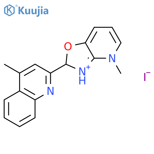 Oxazolo[4,5-b]pyridinium, 4-methyl-2-(4-methyl-2-quinolinyl)-, iodide structure