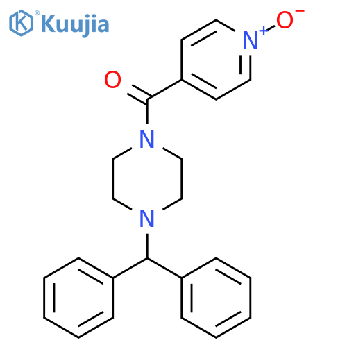 Piperazine, 1-(diphenylmethyl)-4-[(1-oxido-4-pyridinyl)carbonyl]- structure