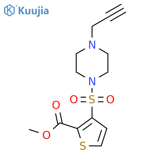 Methyl 3-{[4-(prop-2-yn-1-yl)piperazin-1-yl]sulfonyl}thiophene-2-carboxylate structure