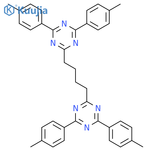 1,3,5-Triazine, 2,2'-(1,4-butanediyl)bis[4,6-bis(4-methylphenyl)- structure