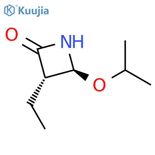 2-Azetidinone, 3-ethyl-4-(1-methylethoxy)-, trans- structure