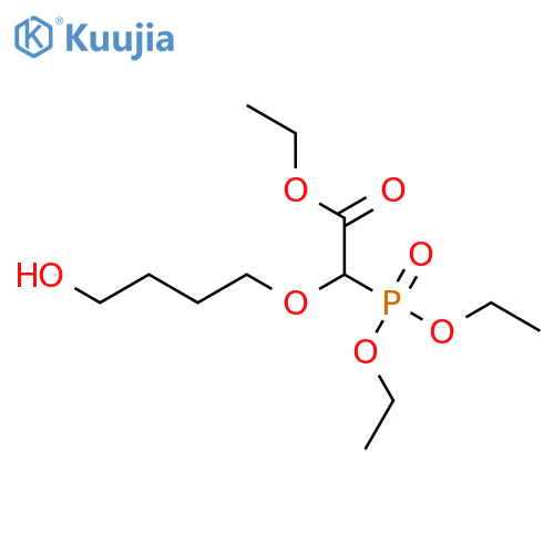 Acetic acid, (diethoxyphosphinyl)(4-hydroxybutoxy)-, ethyl ester structure