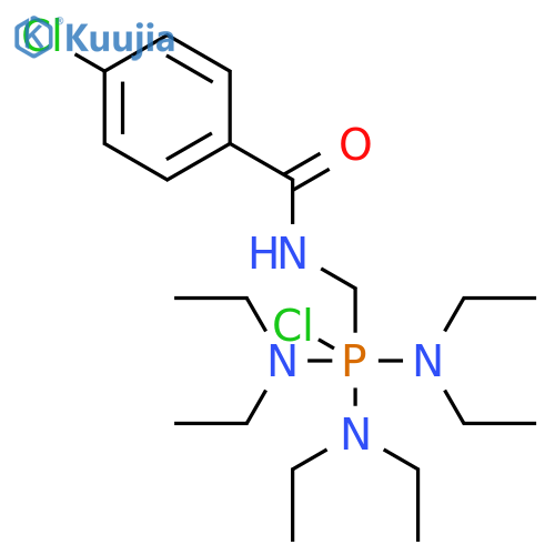 Benzamide, 4-chloro-N-[[chlorotris(diethylamino)phosphoranyl]methyl]- structure